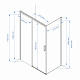 Душевое ограждение 120х90 MONTEREY EX-807 хром прозрачное стекло 8мм (Soft closing)
