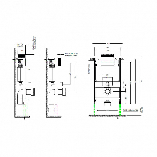 Инсталляция низкая Jaquar JCS-WHT-2431FS