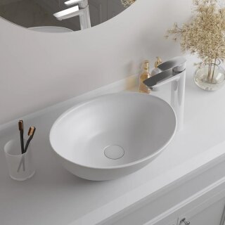 Раковина накладная 41 см овальная Iddis Cloud CLOWS06i27 глянцевый белый