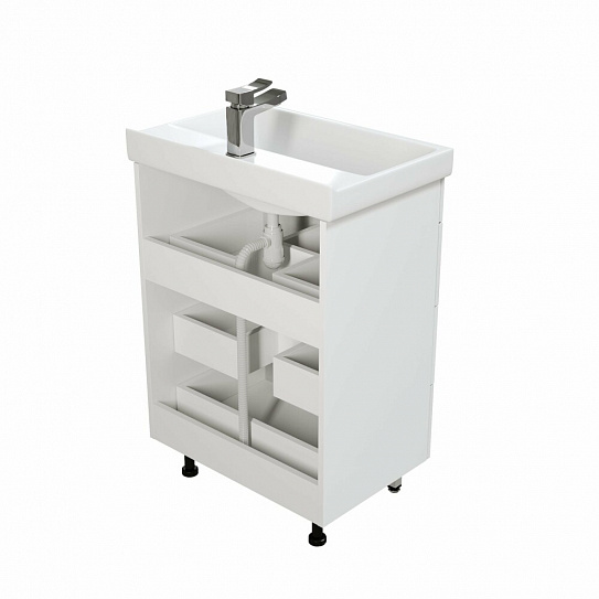 Тумба напольная MIRSANT Soho Quadro 60 без раковины в комплекте (под рак.264491)