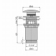Донный клапан сифона цельнометаллический AlcaPlast A392C для умывальника CLICK-CLACK 5/4 перелив
