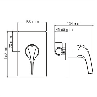 Смеситель для душа WasserKRAFT Sauer 7151