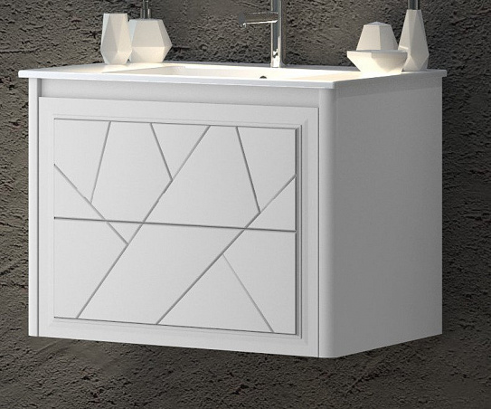 Тумба подвесная без раковины Smile Луиджи 70 белый матовый