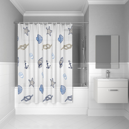 Штора для ванной комнаты Iddis Promo P24PV11i11, 180*180см, PEVA