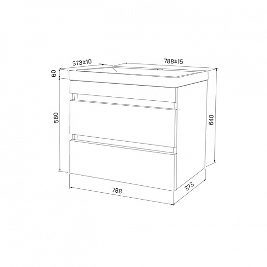 Тумба с раковиной 80 см Iddis Zodiac 80 ZOD8CB0i95K