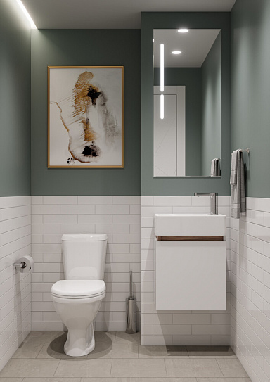 Тумба с раковиной Акватон Эклипс 46 М эбони светлый правая 1A172801EK49R