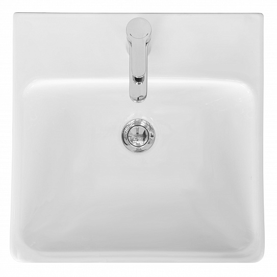 Тумба с раковиной AQUATON Сканди Doors 45 белый глянец/белый матовый 1A278701SD010