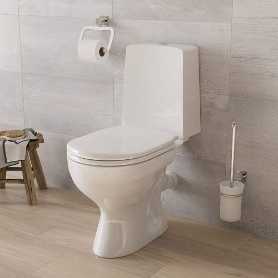 Унитаз-компакт Gesso "Премиум-2" белый (выпуск косой, сиденье термопласт микролифт) г. Волгоград