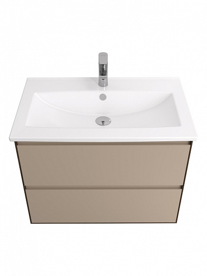 Тумба под раковину Люмин 75 Орех Франклин/Капучино (рак 161073 в комплект не входит) AQUATON 1A294001A5OK0