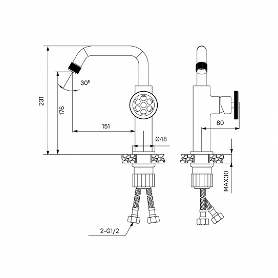 Смеситель для умывальника IDDIS Grange GRAGMR0i01, графит