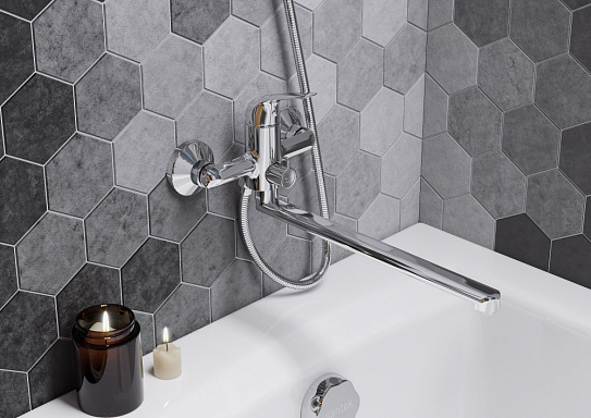 Смеситель для ванны Santek Нико с длинным изливом WH5A12005C001