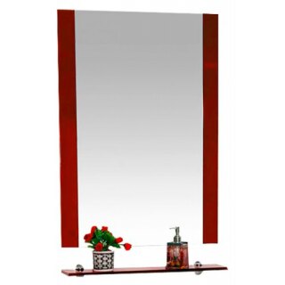 MISTY Эмилия -60 Зеркало красное с полочкой