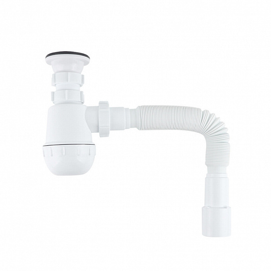 Сифон бутылочный, 1.1/2x40мм, с выпуском и гофротрубой 40/50мм, IDDIS, 900AVG0010VD