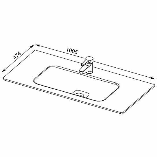 Раковина мебельная OPADIRIS Эйфория 100 (MyJoys) фаянс