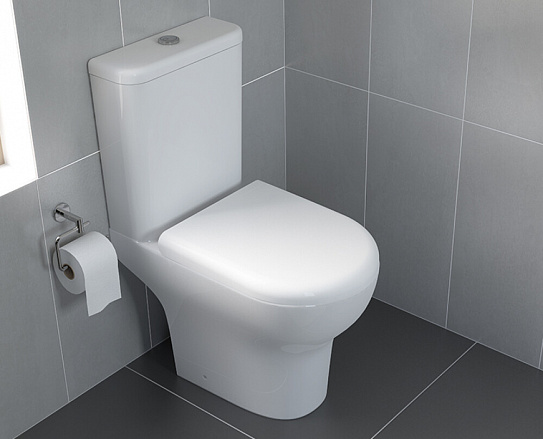 Напольный безободковый унитаз 3/6л, сиденье Vitra Zentrum 9824B003-7219