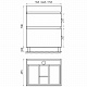 Тумба напольная MIRSANT Karelia 60 (под ум-к Simple 60, 269752)