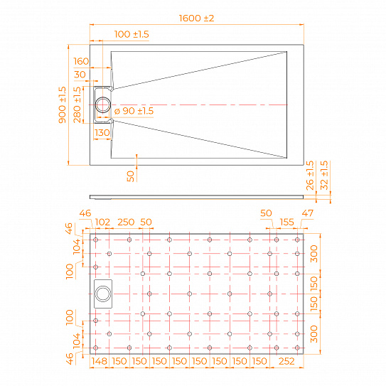 Душевая перегородка RGW WA-002G 1000