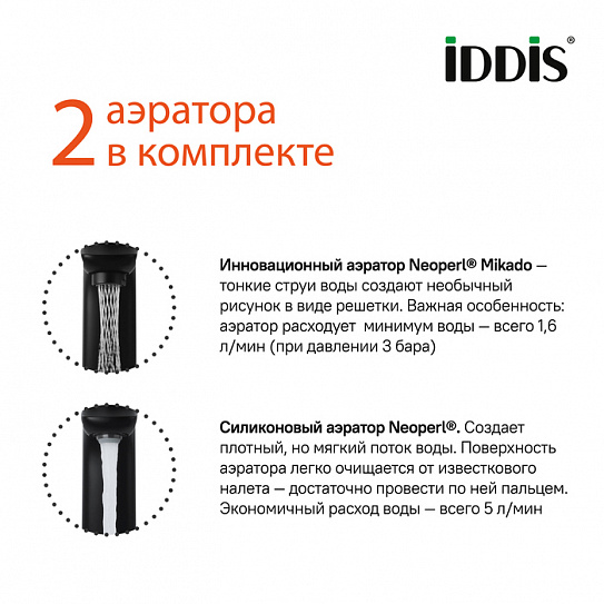 Смеситель для умывальника Iddis Slide SLIBLBTi01