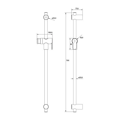 Стойка для душа Iddis Ray RAY70BCi17