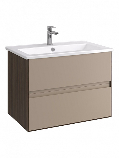 Тумба под раковину Люмин 75 Орех Франклин/Капучино (рак 161073 в комплект не входит) AQUATON 1A294001A5OK0