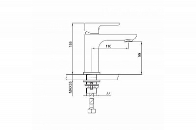 Смеситель для умывальника Gappo G1048