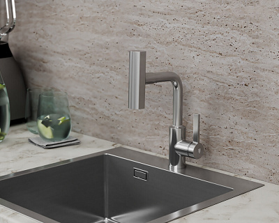 Смеситель для кухни с поворотной лейкой RUSH Tinos TI3732-17