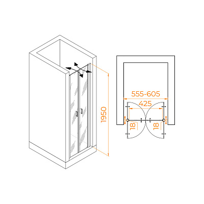 Душевая дверь RGW PA-104 1000