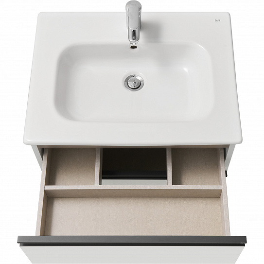 Тумба под раковину Roca Domi 60 белый глянец 2 ящика A857458806