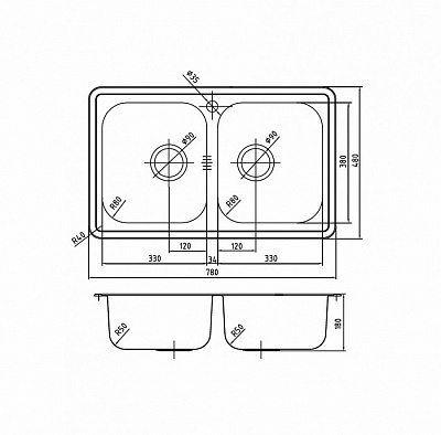 Мойка из нержавеющей стали Iddis Strit S STR78S2i77