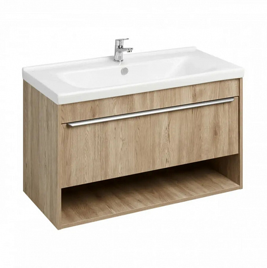 Тумба под раковину Aquaton Хоуп 100 1 створка Орех 1A287401HP6C0 (под ум-к Миранда 100)