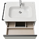 Тумба с раковиной Roca Domi 60 2 ящика серый матовый ZRU9307873