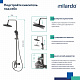 Душевая система с тропическим душем графит Milardo Rora RORGM4FM06