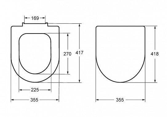 Сиденье Roca The Gap Round микролифт, тонкое, быстрое снятие, быстрое снятие, дюропласт 801D12007