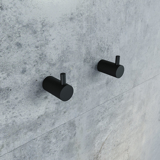 Комплект одинарных крючков IDDIS Petite черный матовый PET2SB3i41