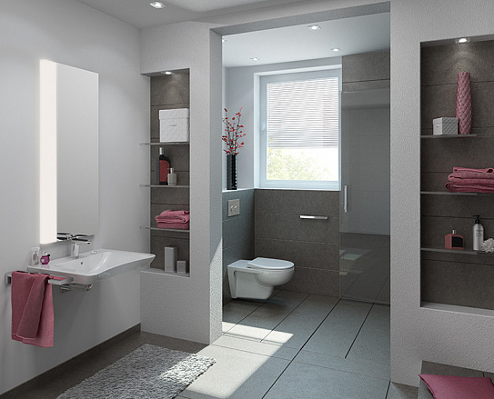 Подвесной безободковый унитаз Vitra Conforma с сиденьем для людей с ограниченными возможностями 5810B003-6234