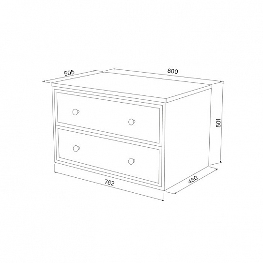 Тумба под накладную раковину подвесная 80 см Iddis Torr со столешницей TOR80WBi95K