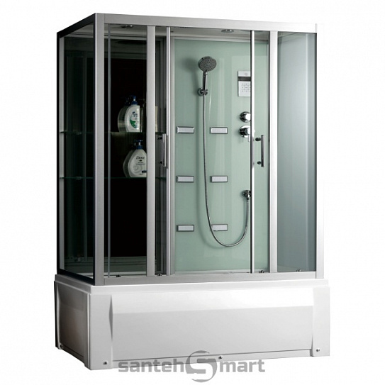 Душевая кабина Frank F557 прямая 1700*850 высокий поддон с баней