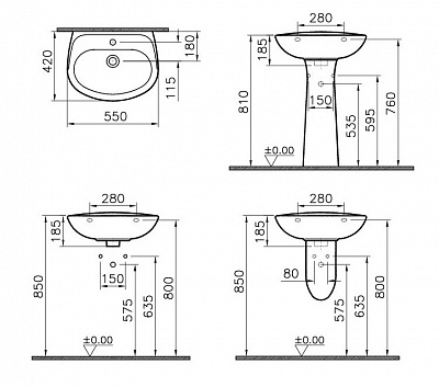 Раковина Vitra Normus 5087B003-0001