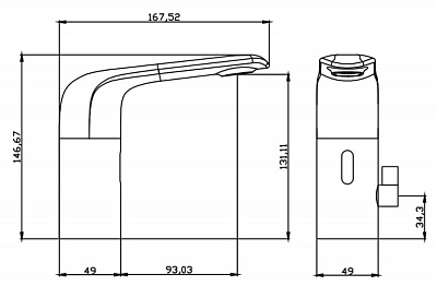 Смеситель для умывальника сенсорный RUSH Tinos TI3732-11