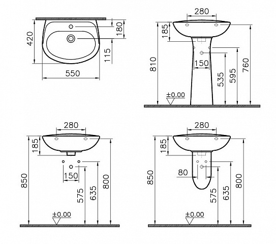Раковина Vitra Normus 5087B003-0001