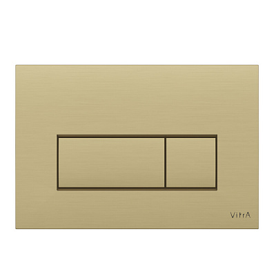 Кнопка смыва для инсталляции VitrA Root Square 740-2325 брашированное золото двойный смыв