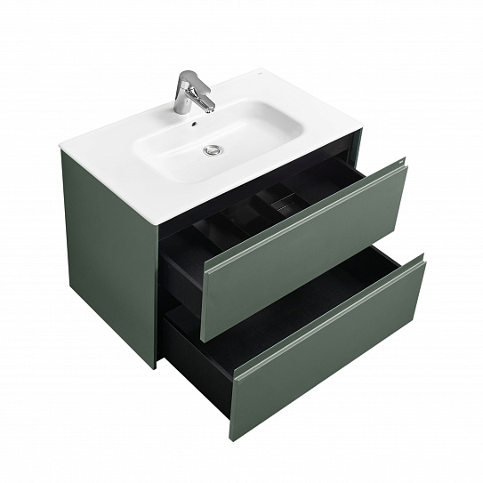 Тумба под раковину Roca Ona 800 зеленый матовый 2 ящика A857630513