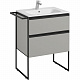 Тумба с раковиной Roca Domi 60 2 ящика серый матовый ZRU9307873