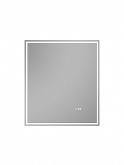 Зеркало 70х80 Аврора Monterey с подсветкой, термообогревом, часами и сенсором на взмах