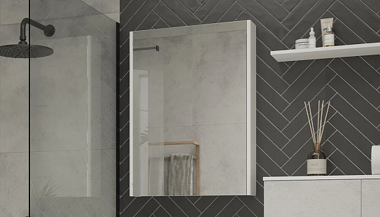 Шкаф навесной Klaufs 600 с зеркалом Velvex