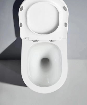 Унитаз подвесной безободковый торнадо D&K Rhein.Bach DT1476516, сиденье микролифт