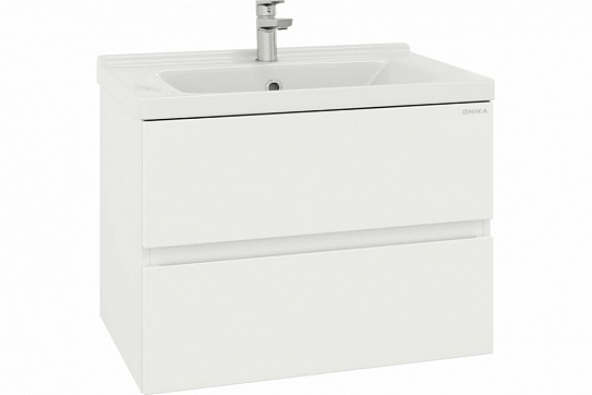 Тумба под раковину Эвада 70 подвесная, белая Onika 107059 (рак 124295 в комплект не входит)