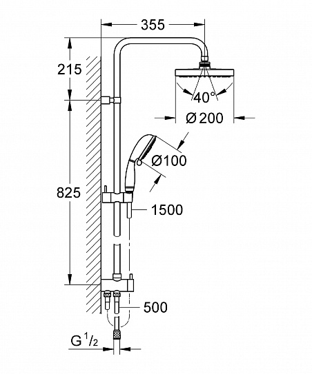 Душевая система GROHE TEMPESTA NEW RUSTIC 27399000