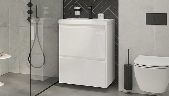 Тумба под раковину Klaufs 600-0-2 (Como 60) навесная Velvex tpKLACOM602Y