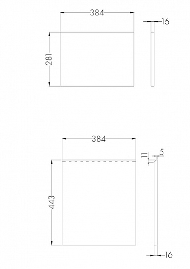 Фасад для тумбы Aquaton Лондри 40 к-т Дуб Кантри 1A274901LHDY0 (без корпуса, только фасад)